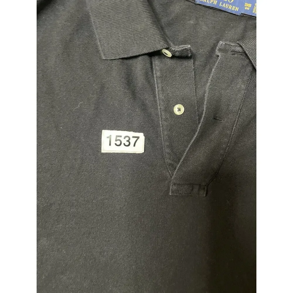 Ralph Lauren Polo Shirt 3XB Big Black‎ Red Mens Embroidered Comfort Cotton